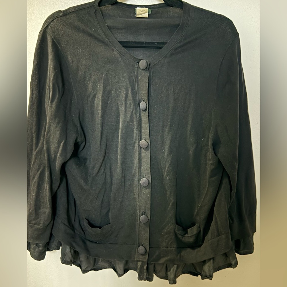J.Crew Black Lightweight Cardigan XL